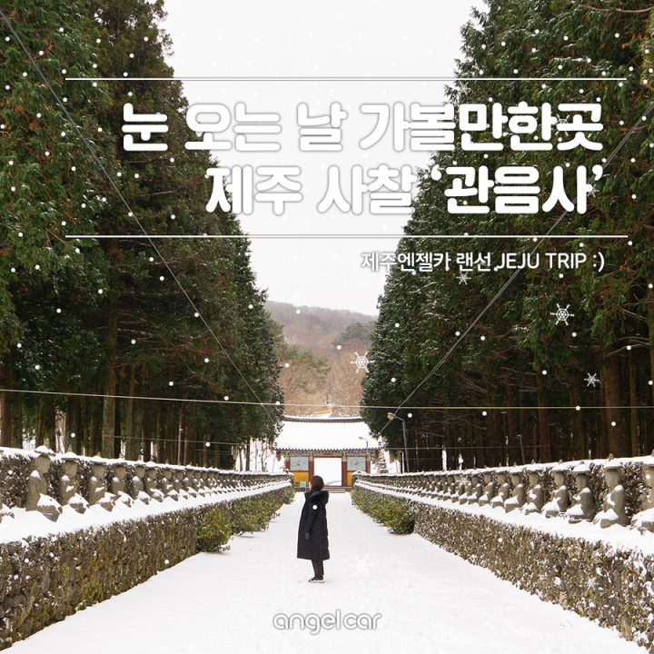 눈 내리는 날엔? 제주도 사찰 '관음사'